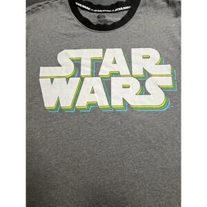 Star Wars T Shirt Grey With Black Trim Size XL